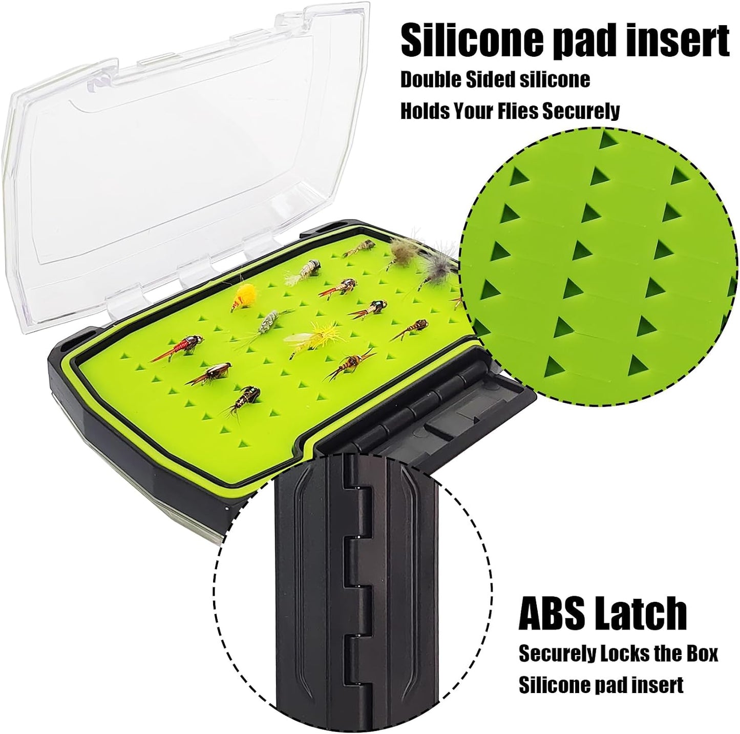 Caja impermeable doble con espuma y silicón 6.42x3.31x1.57inch