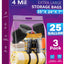 Bolsas almacenamiento 25gal 35x24 transparentes resellables