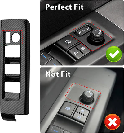 4 Pzas Cubierta Interruptor Ventana Toyota Tundra Fibra Carbono