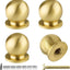 Pomos redondos latón 3/4pulg oro cepillado cocina 4uds