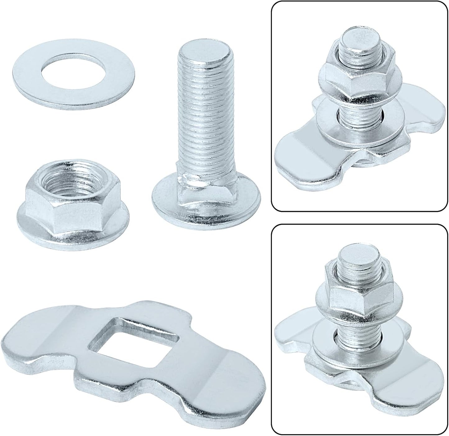 Perno roscado en L con carril para cama de camión set 10