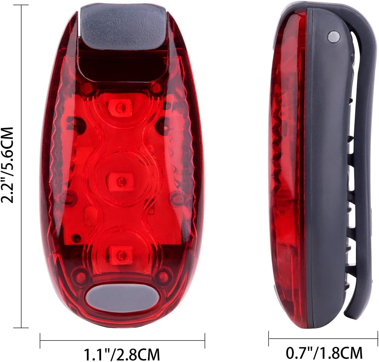 9 Luces LED Estroboscópicas Alta Visibilidad para Correr con Clip