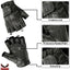 Guantes cuero suave para motocicleta sin dedos