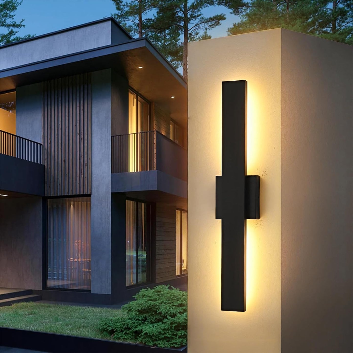 Lámpara pared LED moderna 24W 120V blanco cálido 23.6pulg