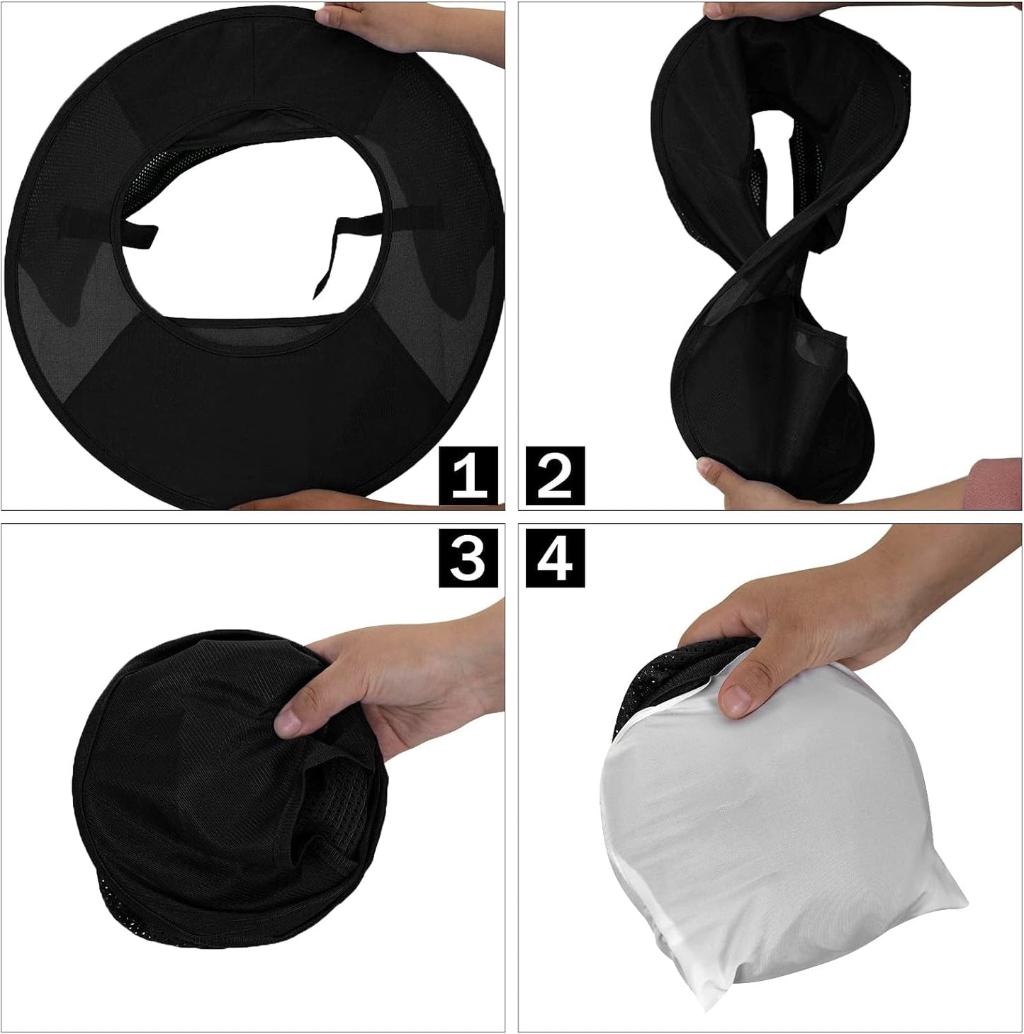 Parasol sombrero duro escudo cuello ala completa 2 pzas