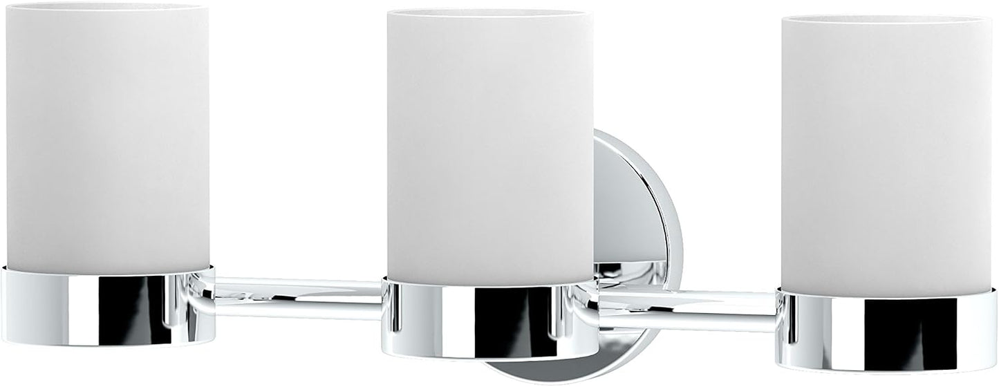 Aplique baño 3 luces cromado 19.5pulg
