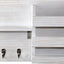 Organiz. ganchos llaves madera rústica blanco 16.5"