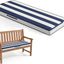 Cojín banco exterior 36x18pulg impermeable rayas bretonas