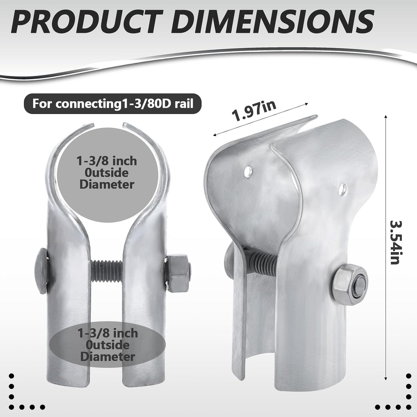 Abrazaderas T para riel 1-3/8 pulg