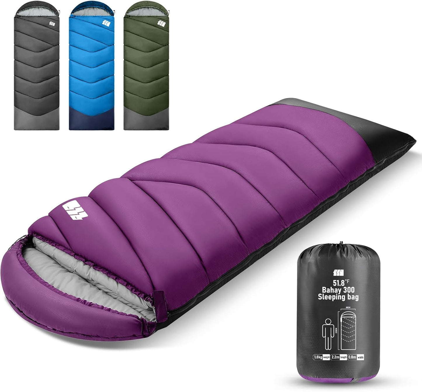 Bolsa dormir adultos 4 estaciones impermeable 86.6x31.5