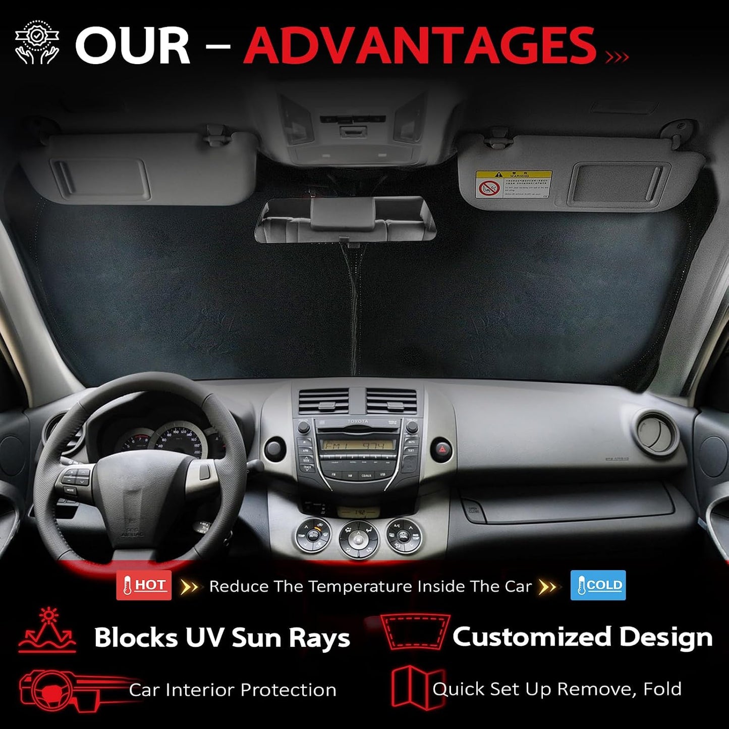 Parasol parabrisas Toyota Prius 23-26 plegable