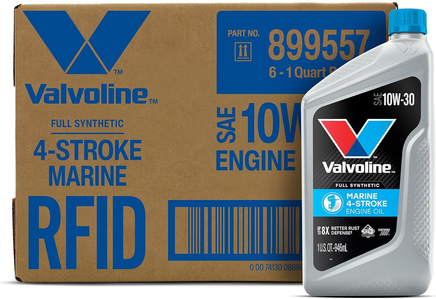 Aceite motor sintético marino 4tiempos 6 Uds 0.25gal
