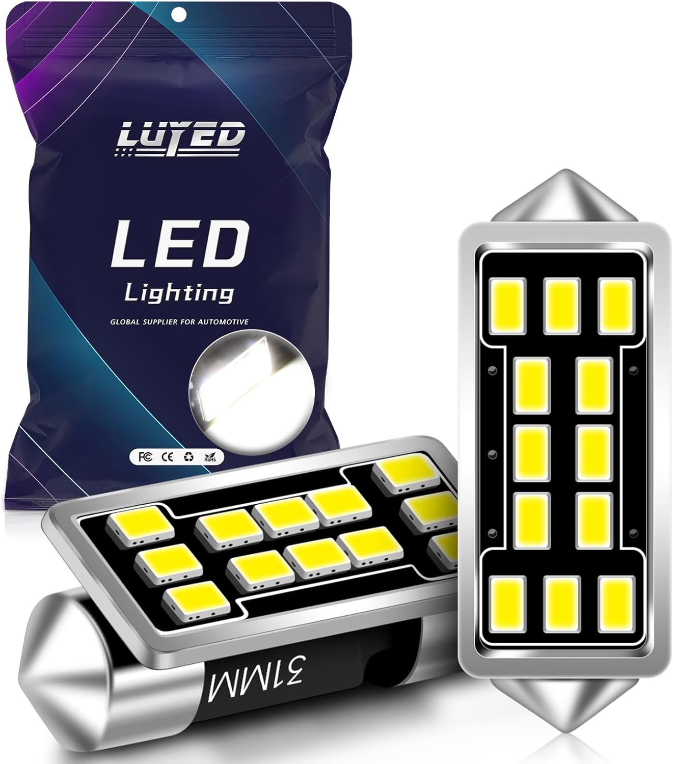 Bombillas LED cúpula 1.25" para luces puerta mapa interior