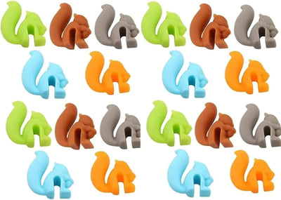 20 Pzas Bolsas Té Silicona Forma Ardilla Colgante para Cafés