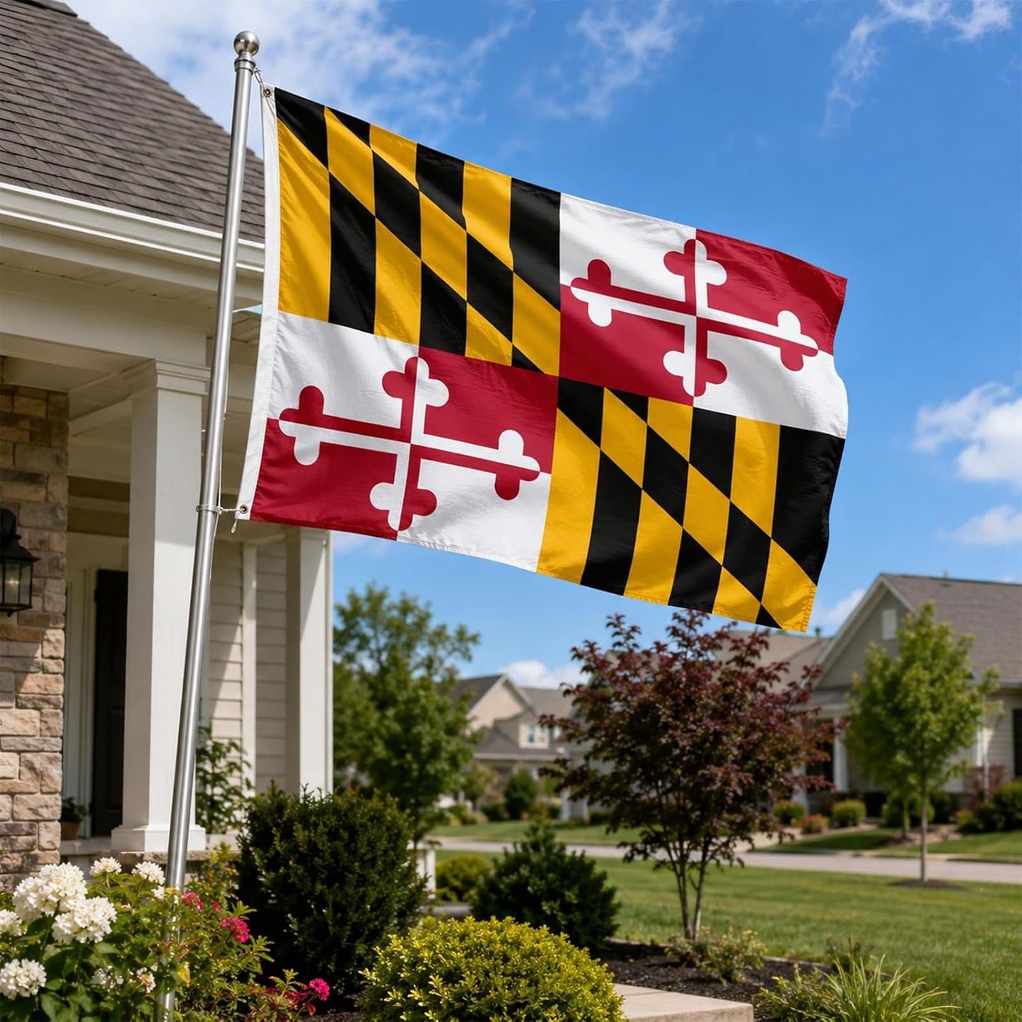Bandera Maryland 2x3ft doble cara lona resistente UV