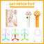 Lanzador discos voladores recargable para gatos con 6 discos
