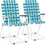 2 Sillas plegables malla para patio playa camping azul