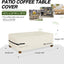 Funda mesa café patio impermeable 42x24pulg beige