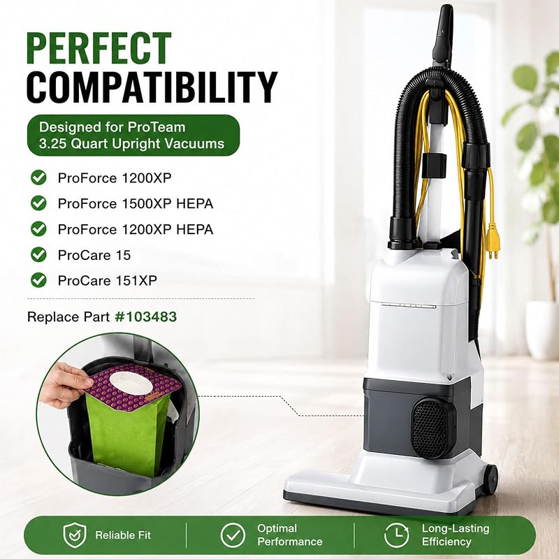 20 Bolsas Filtro Repuesto ProTeam 3.25qt Comp ProForce 1200XP