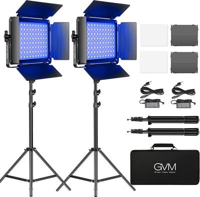 Luz video LED RGB Bluetooth 1000D PRO 736 cuentas para YouTube