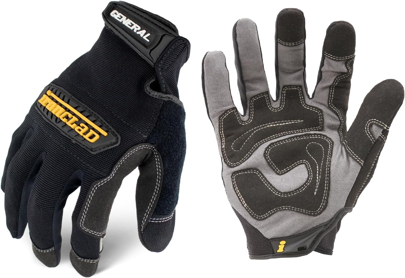 Guantes trabajo GUG multiusos duraderos lavables 1 par negro