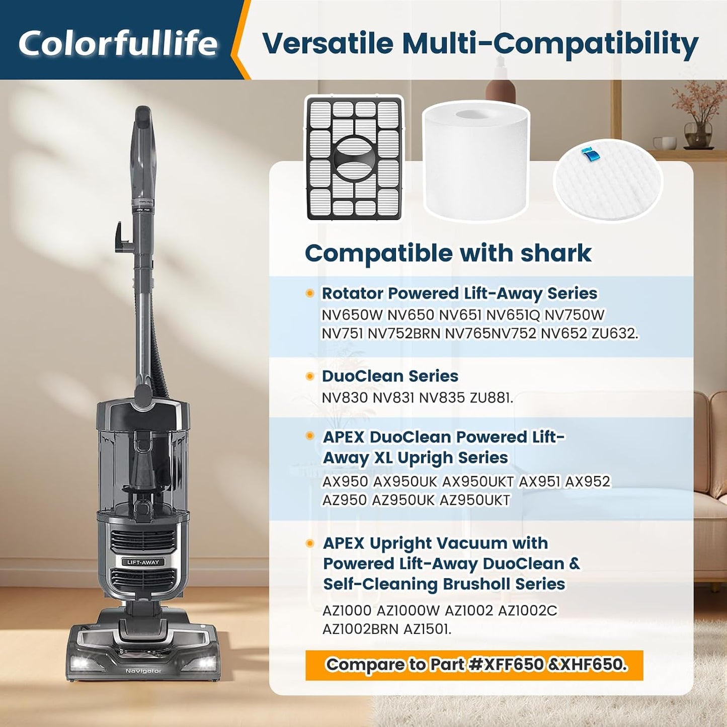 4 Filtros espuma fieltro para aspiradora Shark
