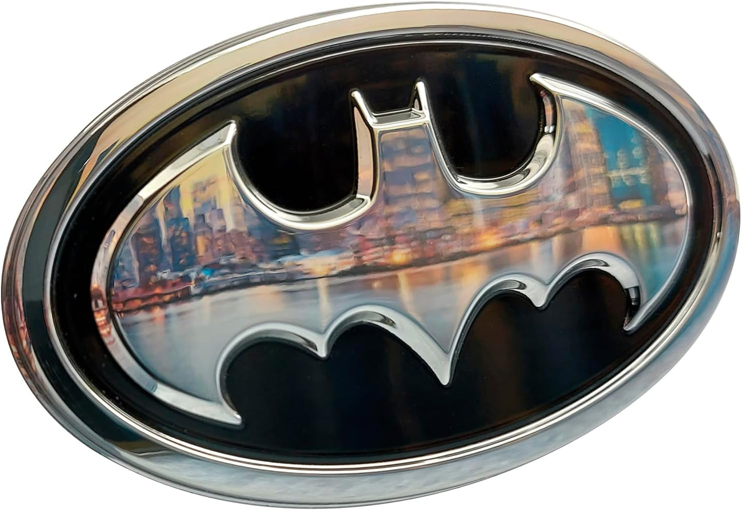 Emblema coche Batman 3D negro cromado 3.76x2.26"