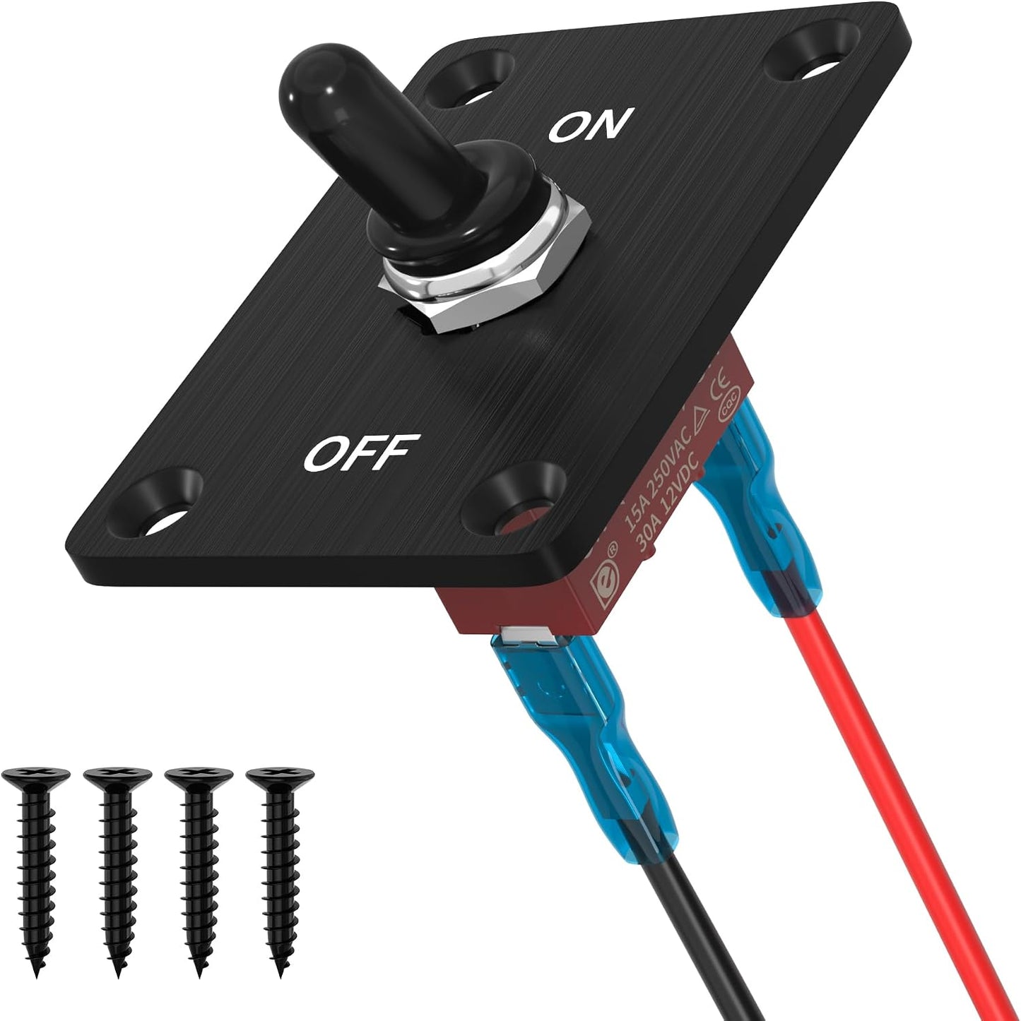 Interruptor palanca 12V 30A impermeable para barco automotriz