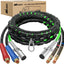 Kit manguera aire 3en1 12ft cable 7vias verde resistente