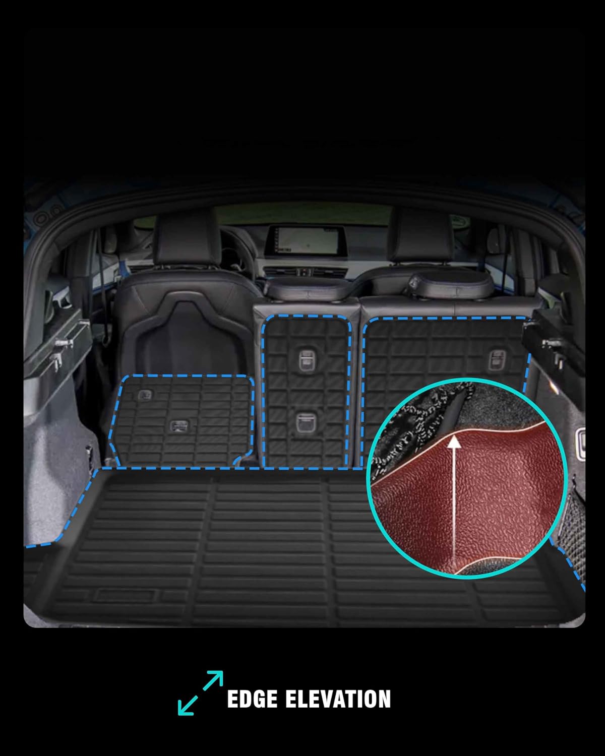 Tapete carga BMW X1 23-25 maletero asiento trasero