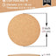 Posavasos corcho doble capa 8" absorbente 6 Pzas