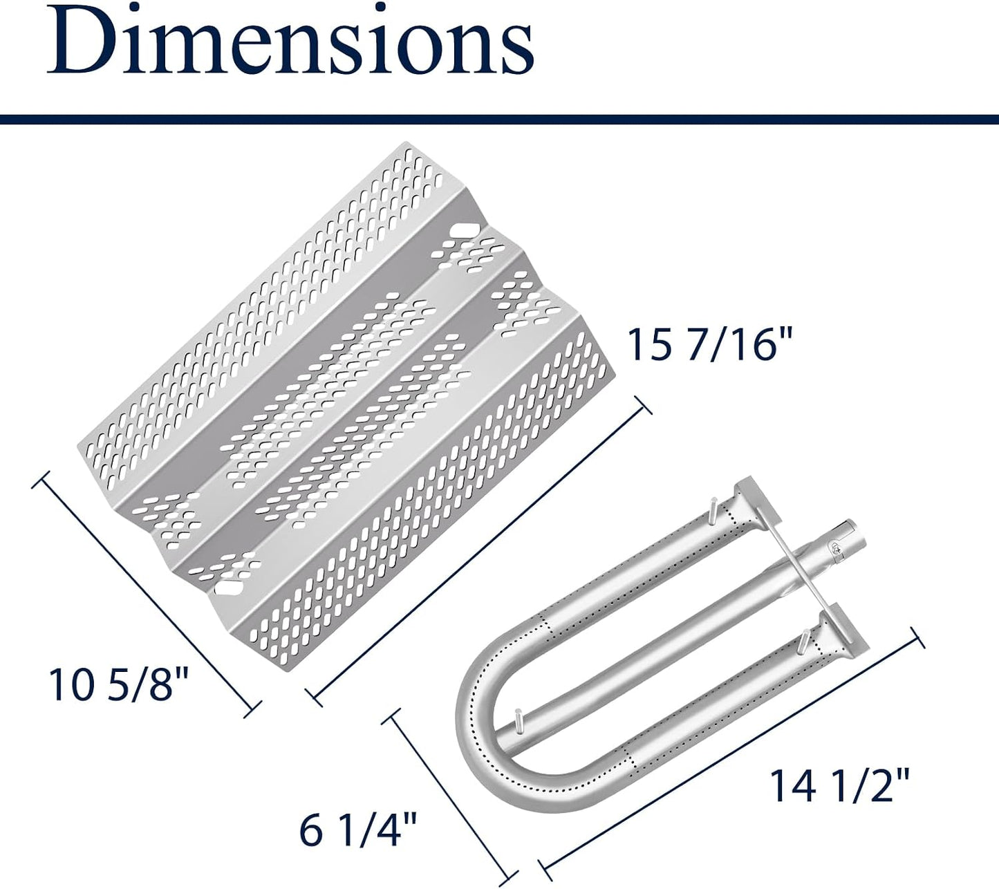 Kit reparación placa calor acero inox parrilla gas