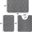 Alfombras baño espuma viscoelástica antiderrap 3 pzas gris