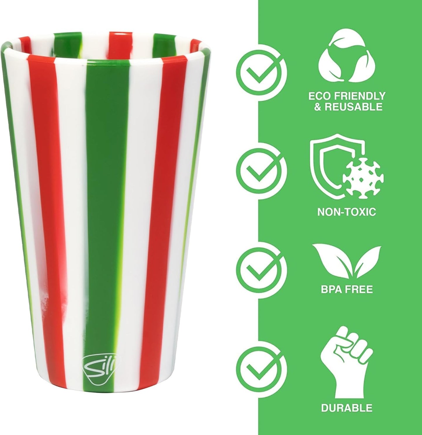 Vasos silicona 16oz reutilizables hippy hop pack 4