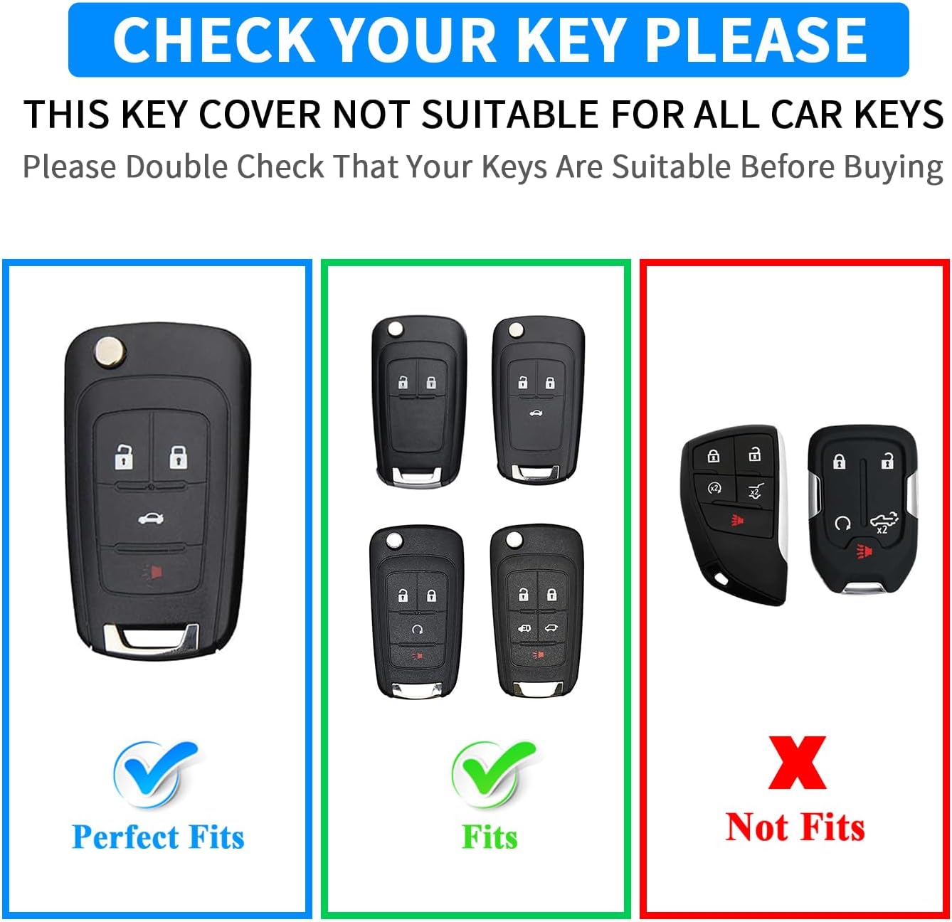 Llavero suave TPU para Chevy 2010-2019 4 botones