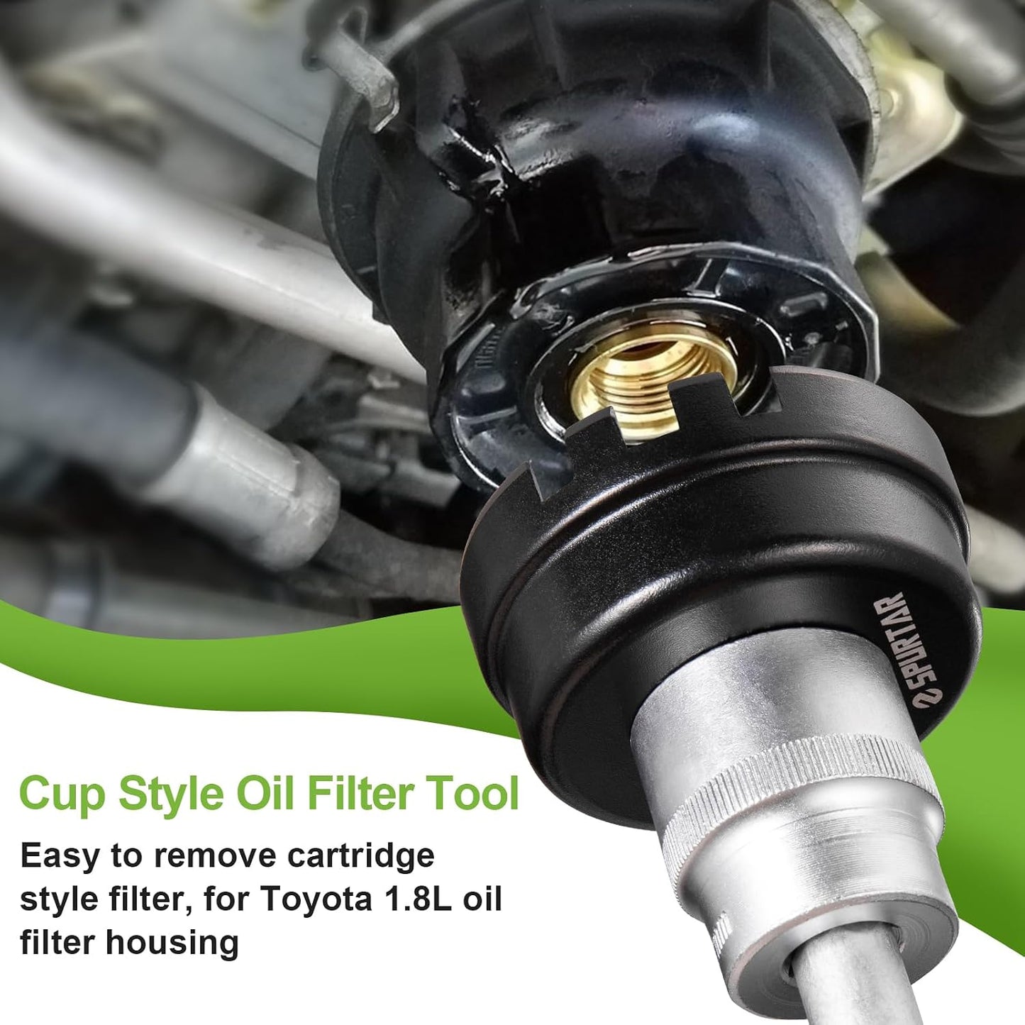 Llave filtro aceite Toyota Corolla Prius 64mm 14 flautas