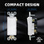 Interruptor decorativo 4 vías 120-277V basculante para pared