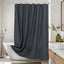 Cortina ducha cabina 36x72pulg tela sólida gris oscuro