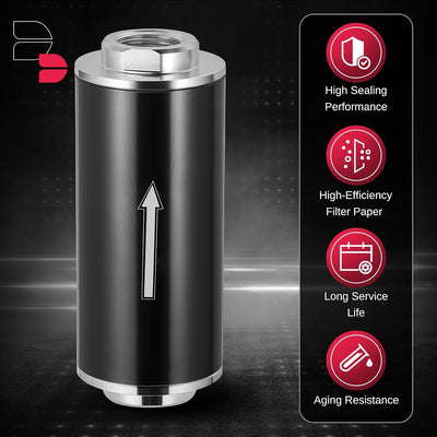 Filtro combustible 100 micras 6AN 8AN 10AN aluminio EFI