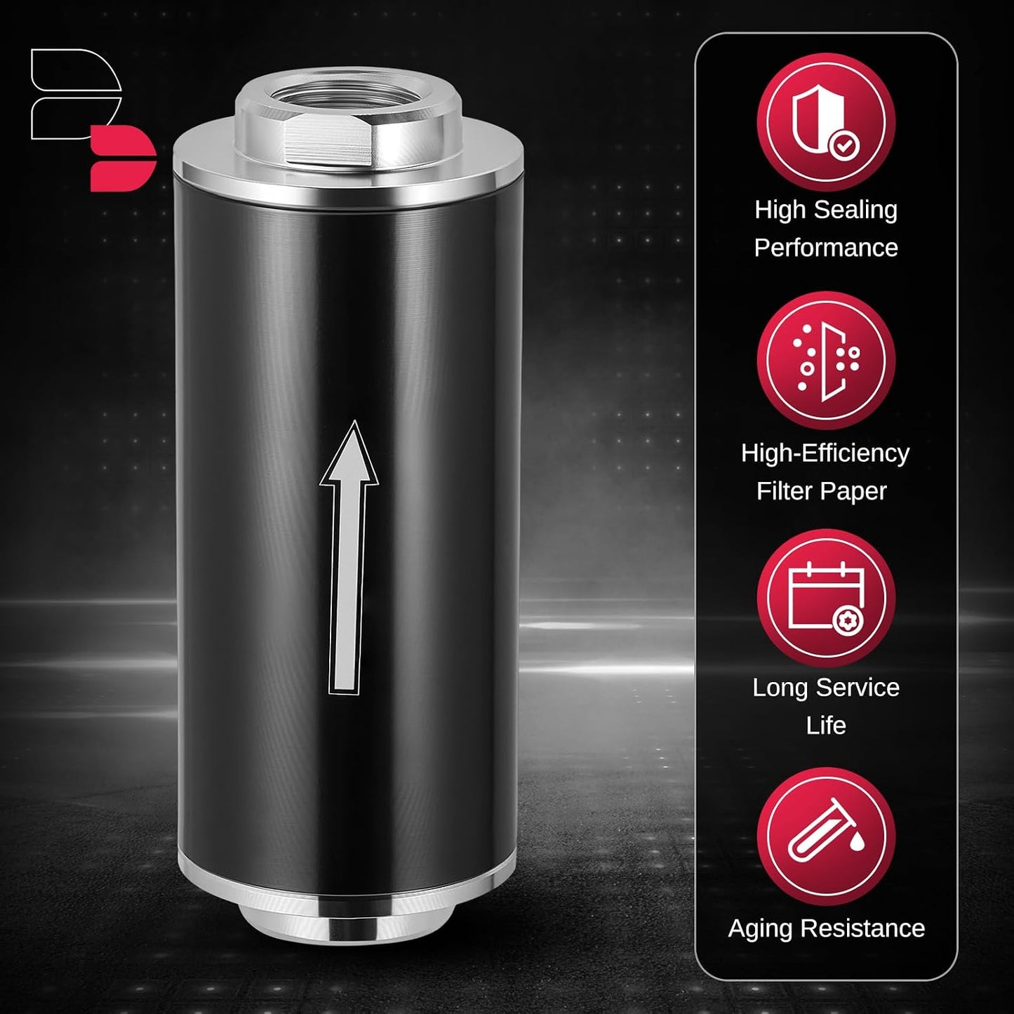Filtro combustible aluminio 100 micras 6AN 8AN 10AN