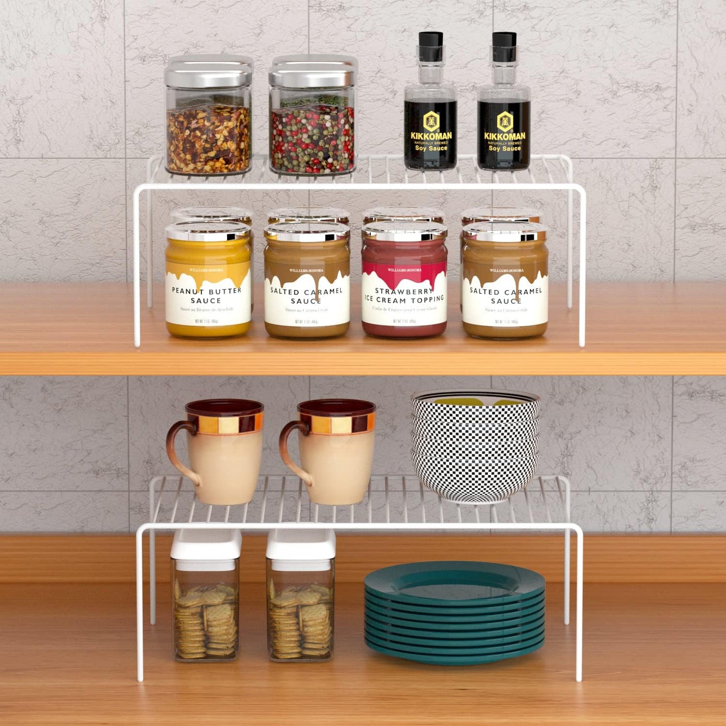 Set 5 estantes alambre metal cocina 15.7x9.4"
