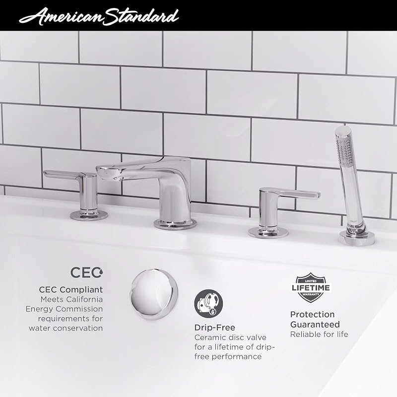 Grifo bañera romana ducha personal níquel cepillado