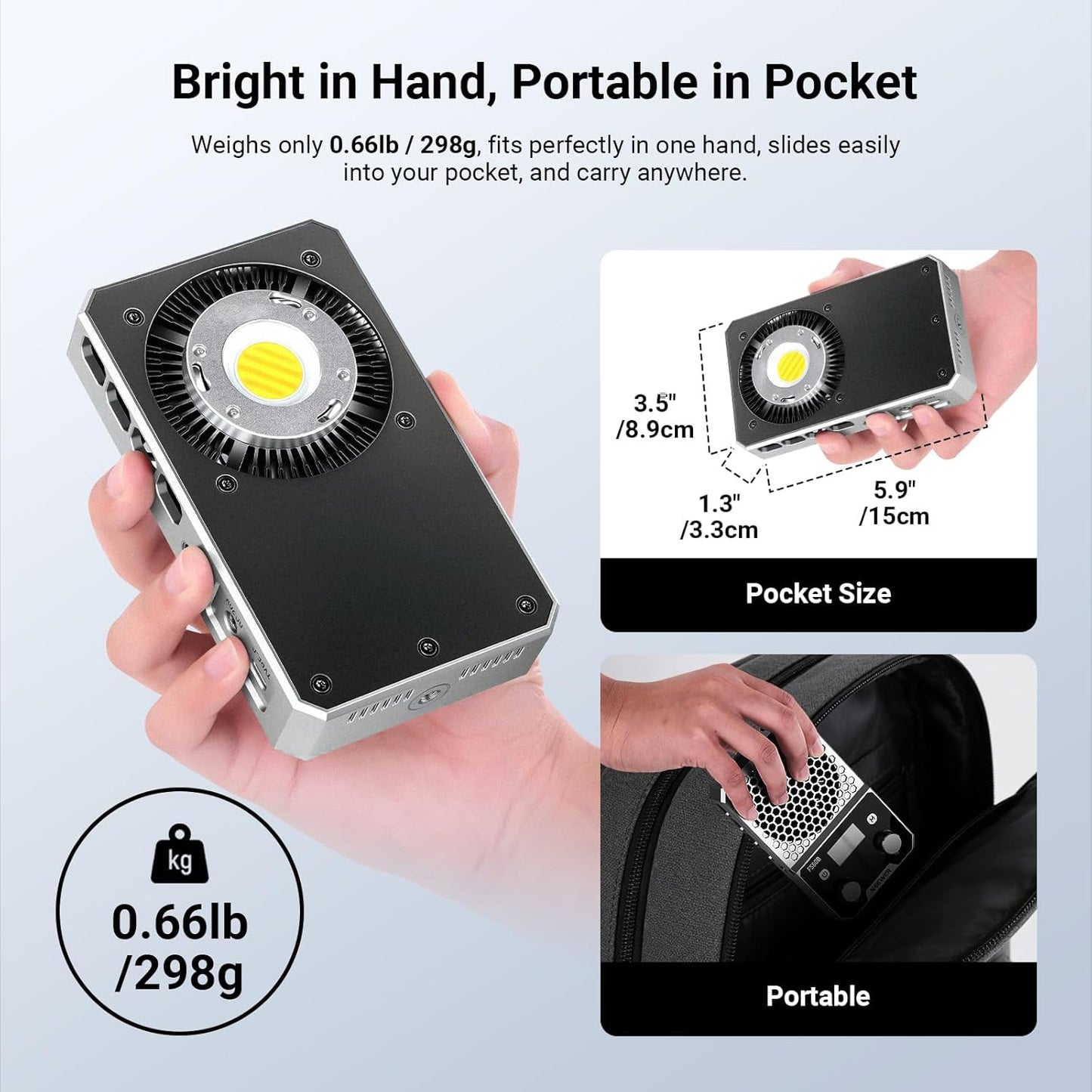 Luz LED bicolor 60W portátil estudio profesional