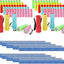 100 Linternas Mini Multicolor con Cordón 300 Pilas AAA