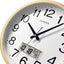Reloj pared 16pulg cuarzo LCD calendario temperatura °F