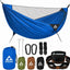 Hamaca camping 500lb con mosquitera 2en1 azul