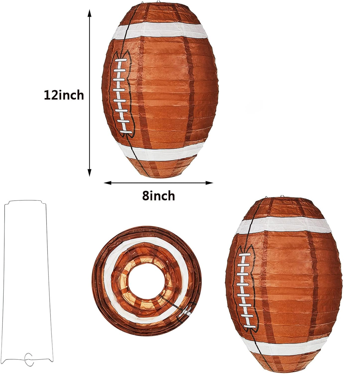 24 Faroles Fútbol 12" Decoración Colgante Deportiva
