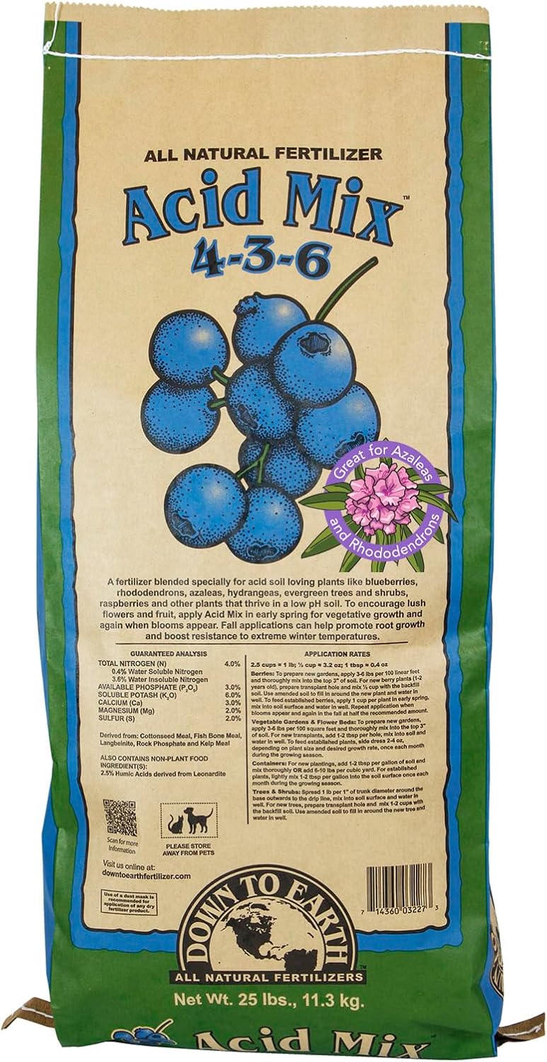 Alimento vegetal para arándanos frambuesas azaleas 4-3-6 25lb
