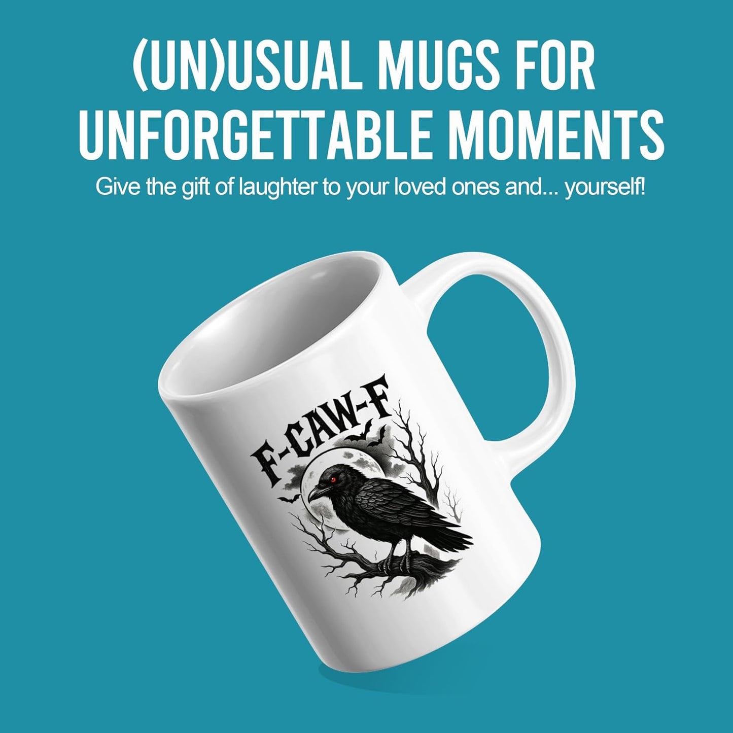 Taza Cerámica Cuervo Humor Sarcástico 11oz Blanco