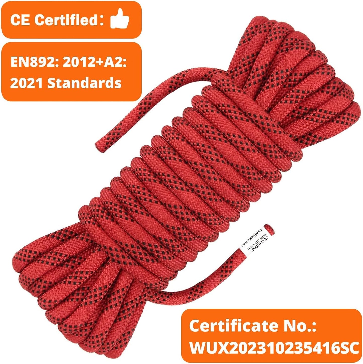 Cuerda escalada estática 0.413pulg 32-229.7pies